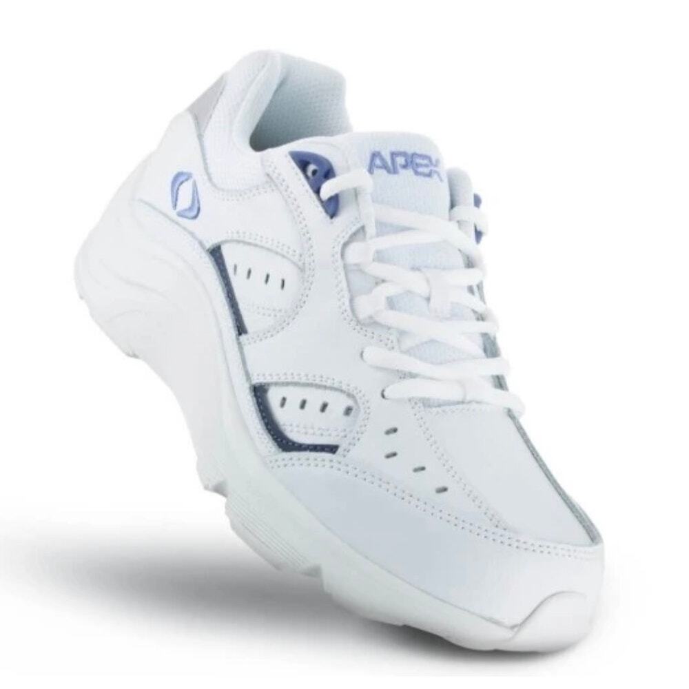 Apex Lace Walkers V Last Men's Comfort Walking Shoes White Sz 11.5 Wide